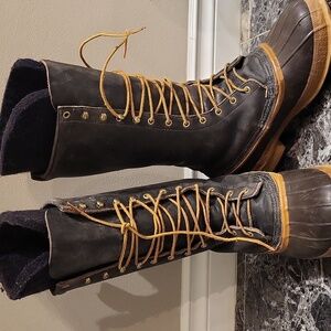 Hoffman Boots brown leather 12 inches tall Size 11 OUTDOOR USA